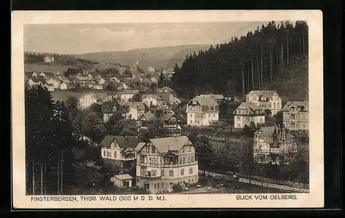 AK Finsterbergen /Thür. Wald, Blick vom Oelberg