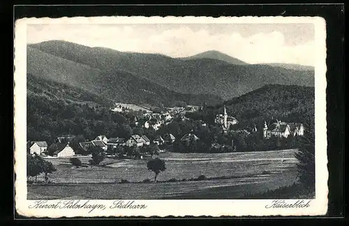 AK Sülzhayn /Südharz, Kaiserblick, Ortsansicht aus der Vogelschau