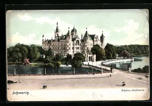 AK Schwerin, Schloss, Stadtseite