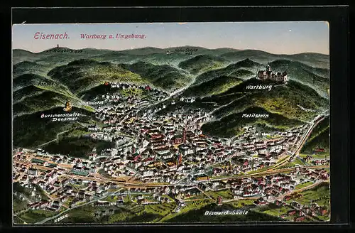 AK Eisenach, Wartburg u. Umgebung