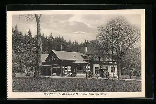 AK Oberhof /Th., Gasthaus Obere Schweizerhütte