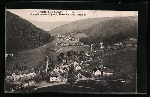 AK Ohrdruf i. Thür., Blick in Schwarzwaldgrund
