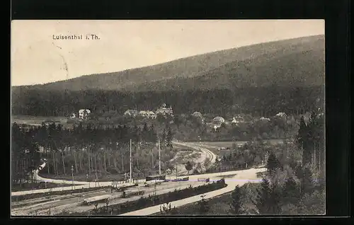 AK Luisenthal i. Th., Teilansicht aus der Vogelschau