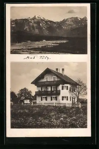 AK Bad Tölz, Ortsansicht und Haus Leitner