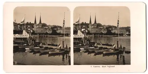 Stereo-Fotografie NPG, Berlin-Steglitz, Ansicht Luzern, Quai National