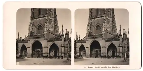 Stereo-Fotografie NPG, Berlin-Steglitz, Ansicht Bern, Münster Vorderansicht