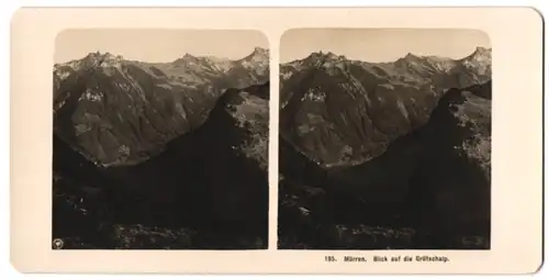 Stereo-Fotografie NPG, Berlin-Steglitz, Ansicht Mürren, Blick auf die Grütschalp