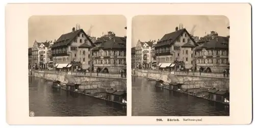 Stereo-Fotografie NPG, Berlin-Steglitz, Ansicht Zürich, Rathausquai