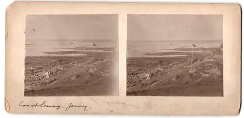 Stereo-Fotografie unbekannter Fotograf, Ansicht Jersey / Isle of Wight, Coast Scenery