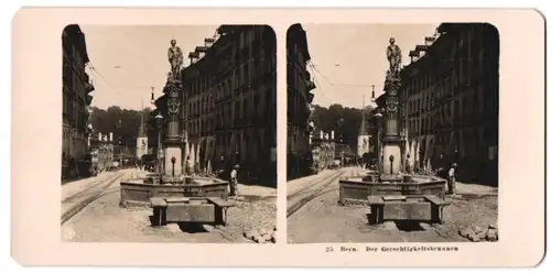 Stereo-Fotografie NPG, Berlin-Steglitz, Ansicht Bern, Gerechtigkeitsbrunnen