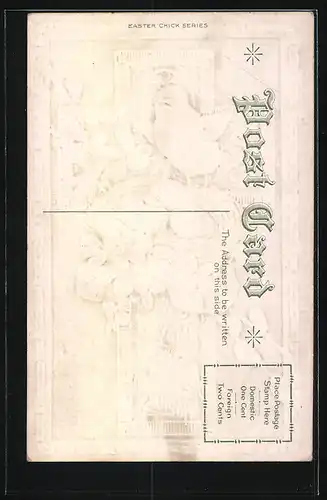 AK Osterküken im Nest, Goldenes Kreuz