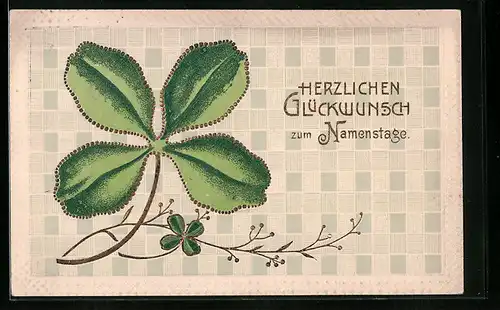 AK Kleeblatt zum Namenstag