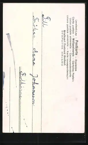 AK Osterhase mit Korb voller Ostereiern, Glad pask