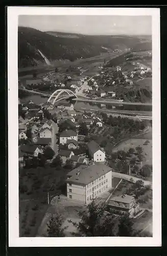 AK Stechovice n. Vlt., Totalansicht aus der Vogelschau