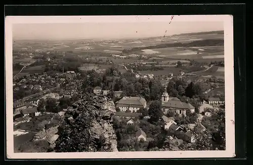 AK Potstejn n. Orl., Teilansicht aus der Vogelschau
