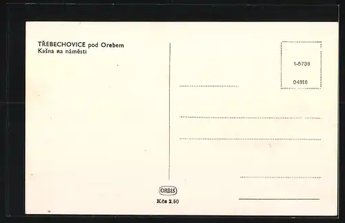 AK Trebechovice pod Orebem, Kasna na námesti
