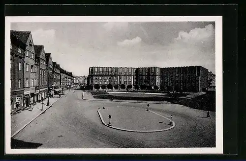 AK Königgrätz, Strassenpartie im Ortskern