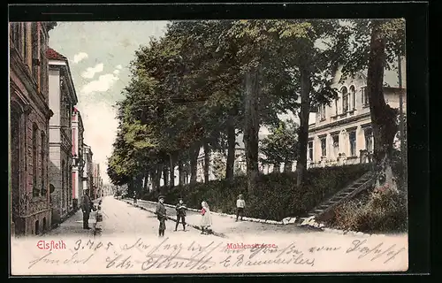 AK Elsfleth, Kinder auf der Mühlenstrasse