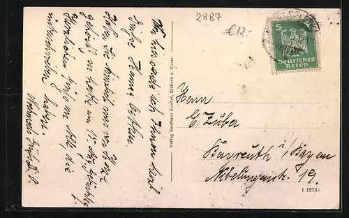 AK Elsfleth /Weser, Peterstrasse mit Post