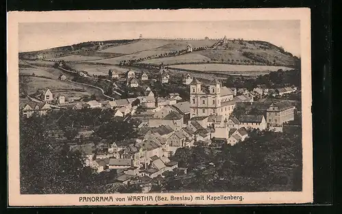 AK Wartha, Panorama von Wartha mit Kapellenberg