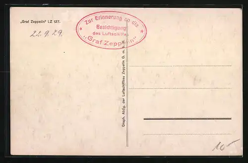 AK Luftschiff LZ 127 Graf Zeppelin geschmückt zur Taufe