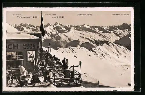 AK Weissfluhjoch, Berghaus Weissfluhjoch von Hans Fopp