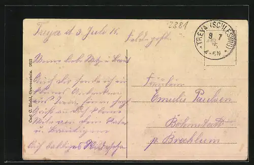 AK Treia, Partie bei der Friedenseiche