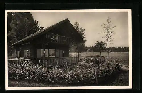 AK Schernbach, Haus mit Garten
