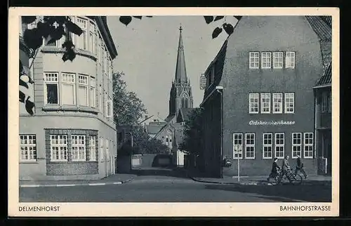 AK Delmenhorst, Bahnhofstrasse mit Ortskrankenkasse