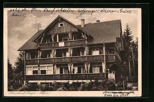 AK Oberstdorf /bayr. Allgäu, Gasthaus Pension Tanneck