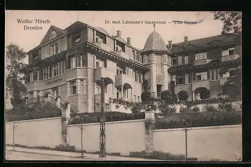 AK Weisser Hirsch /Dresden, Dr. med. Lahmann`s Sanatorium, Villa Urvasi