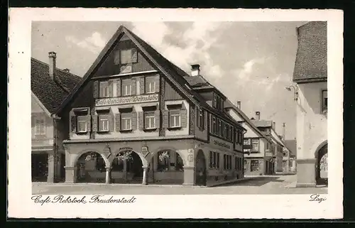 AK Freudenstadt, Café-Conditorei-Weinstube Rebstock