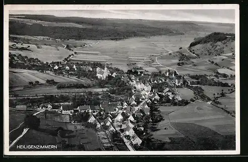 AK Heiligenzimmern, Ortsansicht aus der Vogelschau