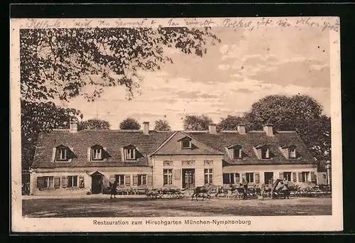 AK München-Nymphenburg, Restauration zum Hirschgarten