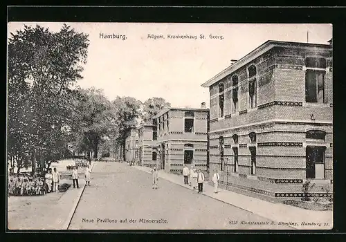 AK Hamburg-St. Georg, Allgemeines Krankenhaus, Neue Pavillons auf der Männerseite