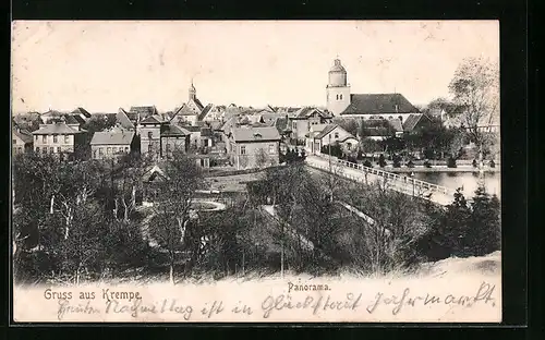 AK Krempe, Panorama mit Anlagen und Brücke