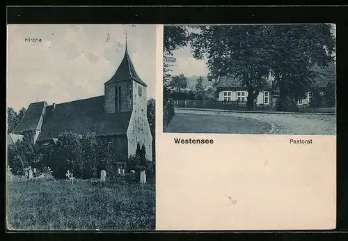 AK Westensee, Kirche und Pastorat