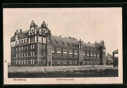 AK Rendsburg, Ansicht der Artillerikaserne