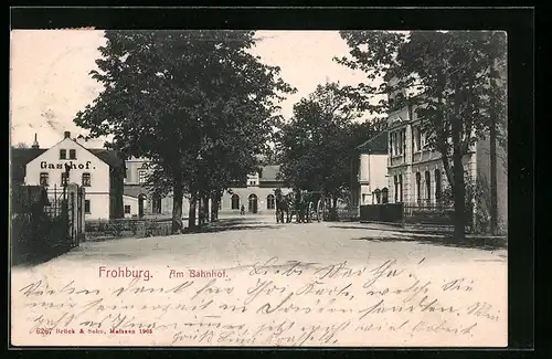 AK Frohburg, Partie am Bahnhof