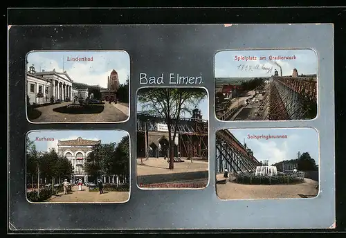 AK Bad Elmen, Lindenbad, Spielplatz am Gradierwerk