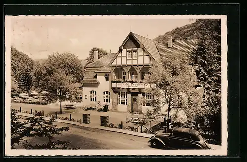 AK Kohlstädt i. L. über Paderborn, Hotel Bärental mit Strasse