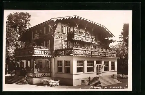 AK Königstein /Ts., Kurhaus mit Gartenblick