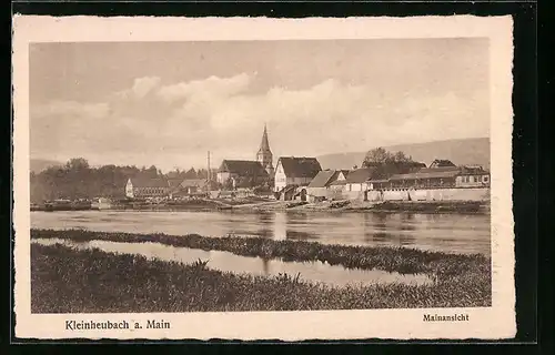 AK Kleinheubach /Main, Ortsansicht mit Main