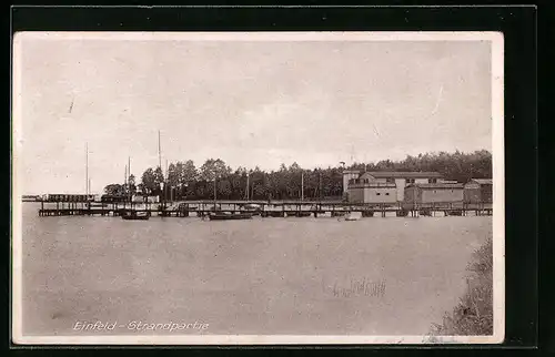 AK Einfeld, Strandpartie mit Bootssteg