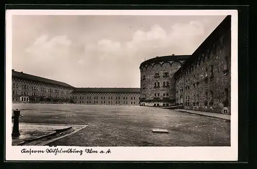 AK Ulm a. D., Blick zur Kaserne Wilhelmsburg