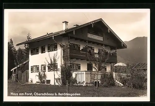 AK Oberschönau b. Berchtesgaden, Haus am Forst