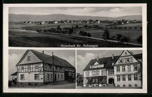 AK Heinebach /Kr. Melsungen, Gasthaus zum Löwen, Gebäudeansicht, Panorama