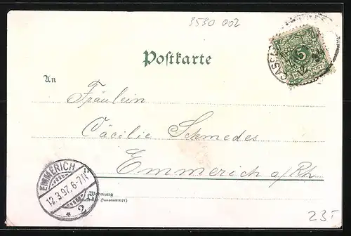 Lithographie Warburg, Teilansichten einst und jetzt, Desenberg