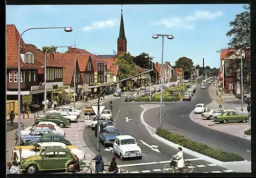 AK Papenburg /Ems, Zentrum mit Kirche