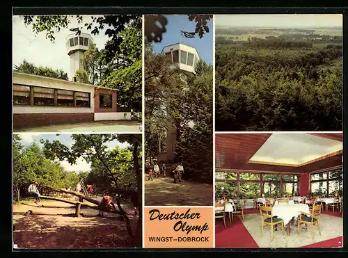 AK Wingst-Dobrock, Gasthaus Deutscher Olymp mit Spielplatz